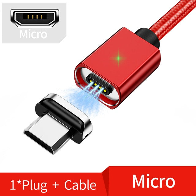 ⭐️Magnetic Micro USB Cable For iPhone Samsung Fast Charging Cable